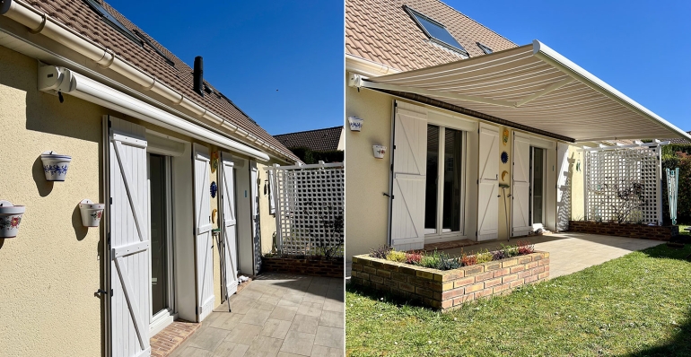 Installation d'un store banne motorisé à Vernouillet