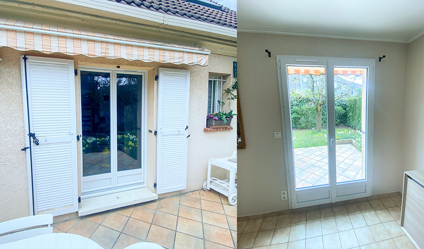 Pose de portes-fenêtres blanches à Triel-sur-Seine